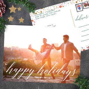 Cartes Pour Fêtes Annuelles Joyeuses Fêtes de Noël Élégantes Photo