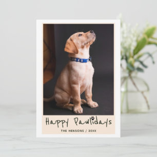 Cartes Pour Fêtes Annuelles Joyeuses Fêtes de Patte Drôle de Calembour Photo d