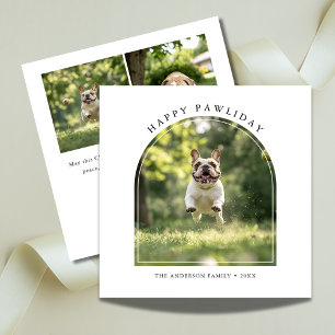 Cartes Pour Fêtes Annuelles Joyeuses fêtes de Pawlidays Photo de chien sous l'