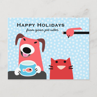 Cartes Pour Fêtes Annuelles Joyeuses fêtes de Pet Sitter