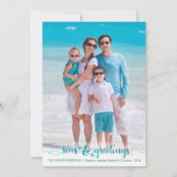 Joyeuses Fêtes de script Nautique Tropical