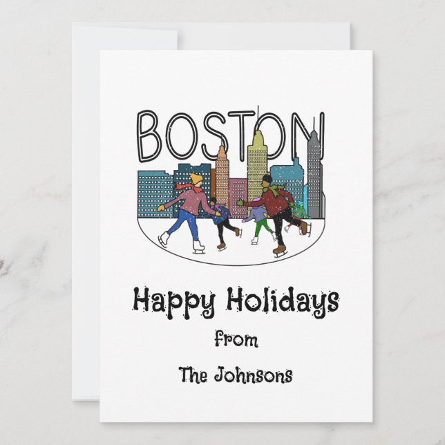 Cartes Pour Fêtes Annuelles Joyeuses Fêtes depuis Boston (Devant)