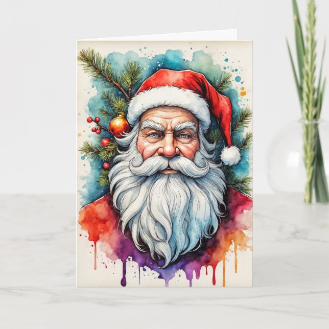 Cartes Pour Fêtes Annuelles Joyeuses Fêtes Du Père Noël (Devant)