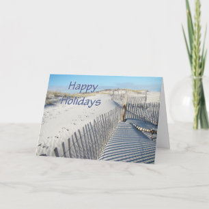 Cartes Pour Fêtes Annuelles Joyeuses Fêtes Dunes de Sable et Clôtures