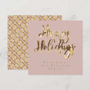 Cartes Pour Fêtes Annuelles Joyeuses Fêtes Elégant Rose Or Noël