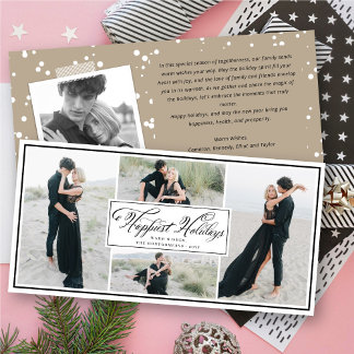 Cartes Pour Fêtes Annuelles Joyeuses Fêtes Élégantes Écriture Fantaisie 4 Phot