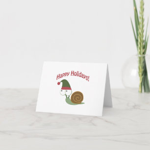 Cartes Pour Fêtes Annuelles Joyeuses fêtes ! Elfe de l'escargot