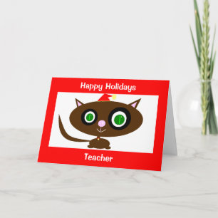 Cartes Pour Fêtes Annuelles Joyeuses fêtes, enseignant