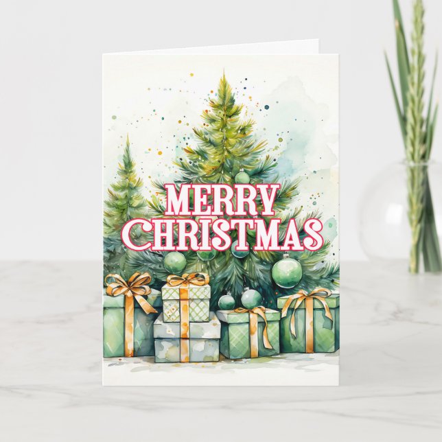 Cartes Pour Fêtes Annuelles Joyeuses fêtes et Joyeux Noël (Devant)