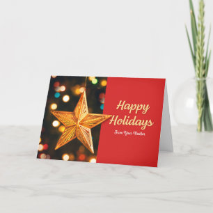 Cartes Pour Fêtes Annuelles Joyeuses Fêtes Étoile Dorée De l'Ornement De l'Age