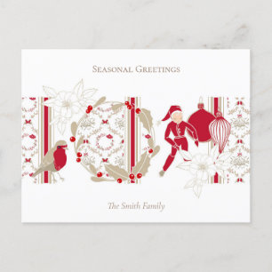 Cartes Pour Fêtes Annuelles Joyeuses Fêtes fantaisistes à la mode