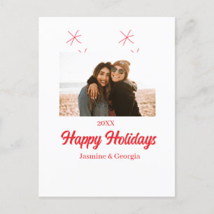 Cartes Pour Fêtes Annuelles Joyeuses fêtes filles cadeaux photo de famille Noë