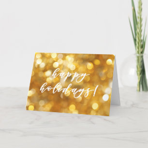 Cartes Pour Fêtes Annuelles Joyeuses fêtes Gold Sparkles Noël