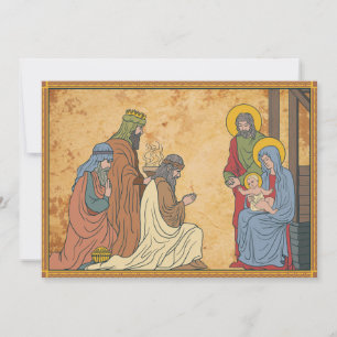 Cartes Pour Fêtes Annuelles Joyeuses fêtes Nativité religieuse de Noël