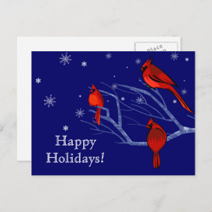 Cartes Pour Fêtes Annuelles Joyeuses fêtes. Noël des cardinaux rouges