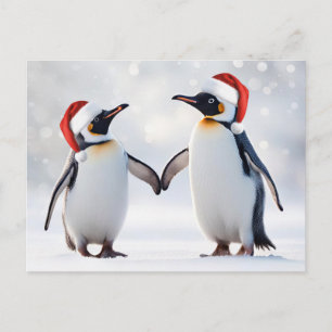 Cartes Pour Fêtes Annuelles Joyeuses fêtes Noël mignon avec des pingouins