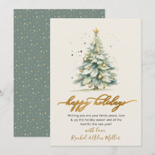 Cartes Pour Fêtes Annuelles Joyeuses fêtes non photo Noël Arbre Cartes