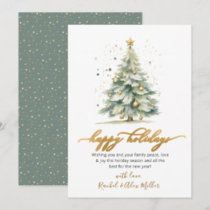 Cartes Pour Fêtes Annuelles Joyeuses fêtes non photo Noël Arbre Cartes