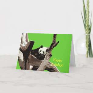 Cartes Pour Fêtes Annuelles Joyeuses Fêtes panda géant