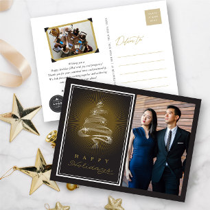 Cartes Pour Fêtes Annuelles Joyeuses fêtes parsemant l'arbre de Noël