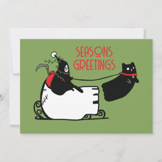 Cartes Pour Fêtes Annuelles Joyeuses Fêtes Père Noël de Grim Reaper