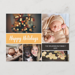 Cartes Pour Fêtes Annuelles Joyeuses fêtes Photo Christmas Mustard