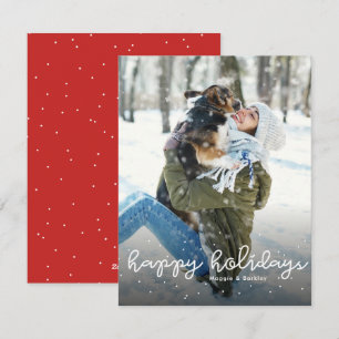 Cartes Pour Fêtes Annuelles Joyeuses fêtes photo de Noël simple et douce