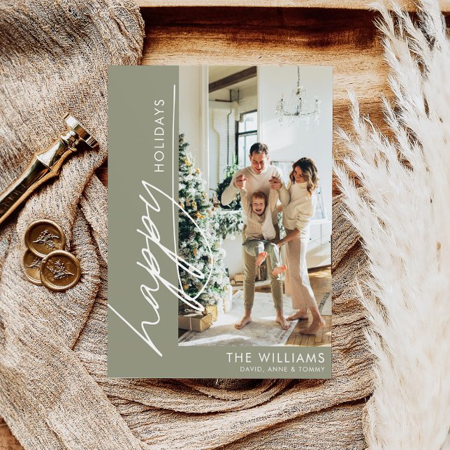 Cartes Pour Fêtes Annuelles Joyeuses Fêtes Photo Moderne Tendance (Créateur téléchargé)