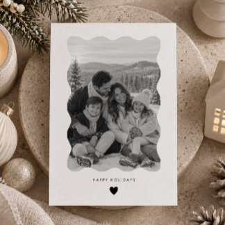 Cartes Pour Fêtes Annuelles Joyeuses Fêtes Photo Ondulée