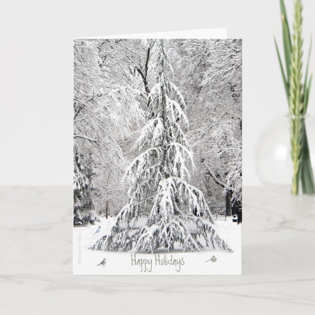 Cartes Pour Fêtes Annuelles Joyeuses Fêtes : Profitez des plaisirs simples-Bos (Devant)