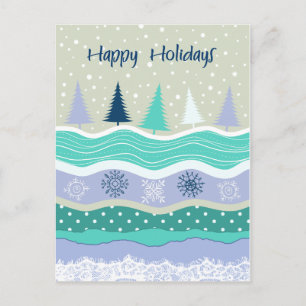 Cartes Pour Fêtes Annuelles Joyeuses Fêtes Sapins Flocons Scrapbooking