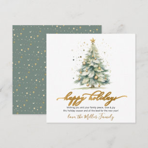 Cartes Pour Fêtes Annuelles Joyeuses Fêtes Script Arbre de Noël Non Photo