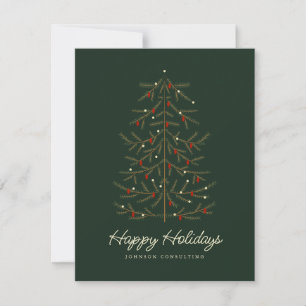 Cartes Pour Fêtes Annuelles Joyeuses Fêtes Simple Arbre de Noël Moderne