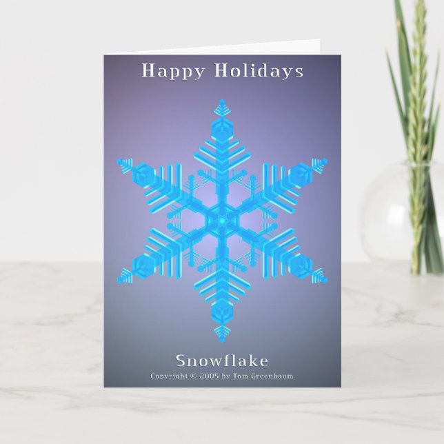 Cartes Pour Fêtes Annuelles Joyeuses fêtes Snowflake 01 (Devant)