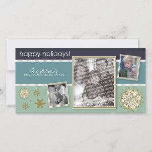 Cartes Pour Fêtes Annuelles Joyeuses fêtes Snowflake Sweet 3-Photo :: 05
