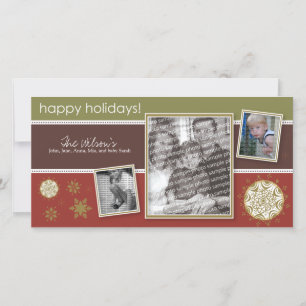 Cartes Pour Fêtes Annuelles Joyeuses fêtes Snowflake Sweet 3-Photo :: 09