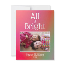 Joyeuses Fêtes Tout est Lumineux Rouge Vert Ombre 