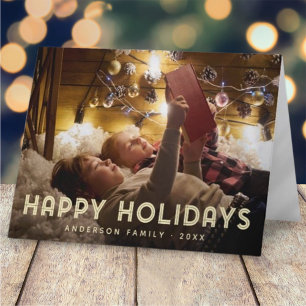 Cartes Pour Fêtes Annuelles Joyeuses Fêtes Typographie Simple Moderne