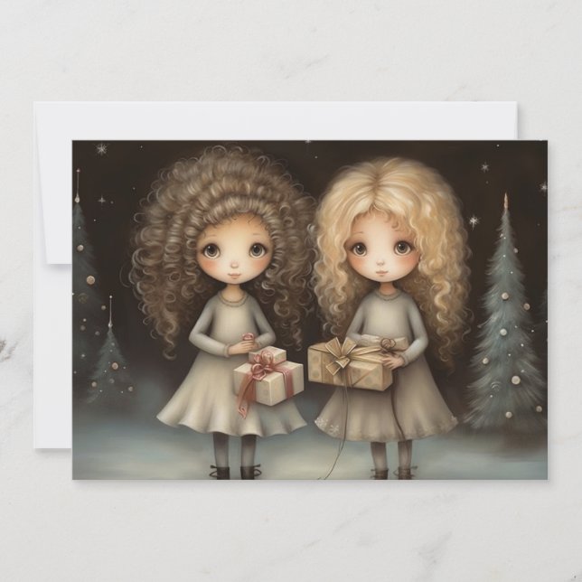 Cartes Pour Fêtes Annuelles Joyeuses Fêtes : Un Message de Noël Chaleureux (Devant)