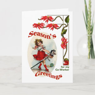 Cartes Pour Fêtes Annuelles Joyeuses Fêtes vintages pour les collègues