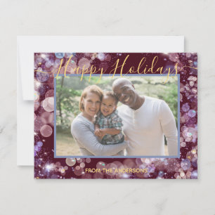 Cartes Pour Fêtes Annuelles Joyeuses Fêtes votre photo et message personnalisé