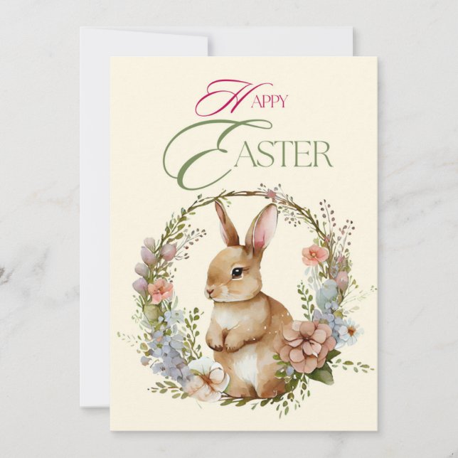 Cartes Pour Fêtes Annuelles Joyeuses Pâques (Devant)