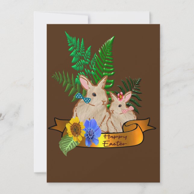 Cartes Pour Fêtes Annuelles Joyeuses Pâques (Devant)