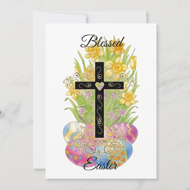 Cartes Pour Fêtes Annuelles Joyeuses Pâques (Devant)