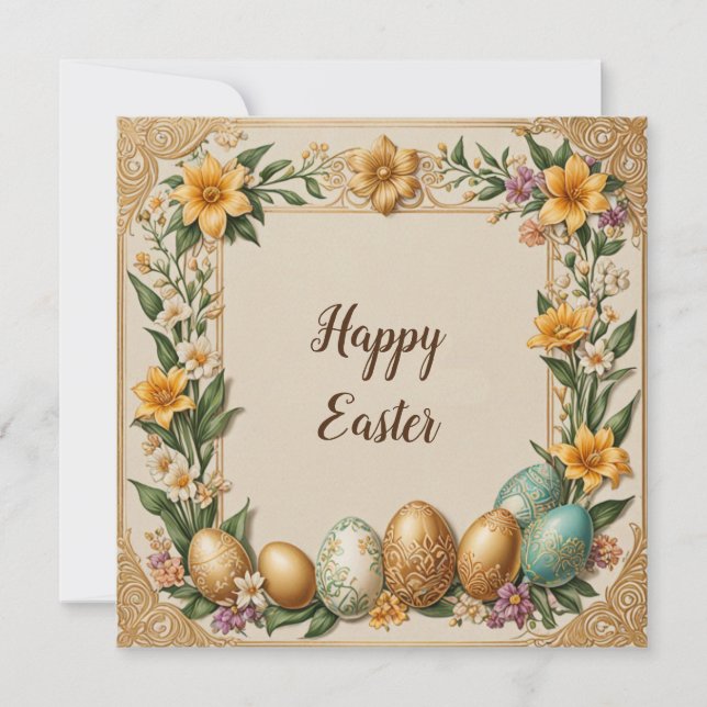 Cartes Pour Fêtes Annuelles Joyeuses Pâques  (Devant)