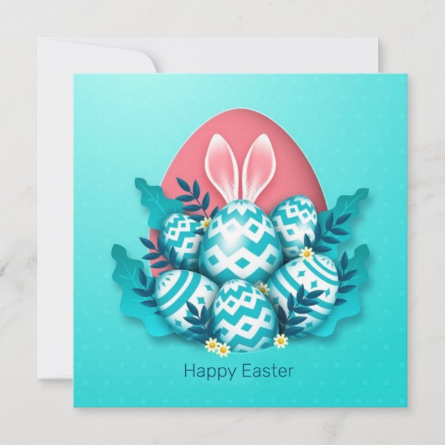 Cartes Pour Fêtes Annuelles Joyeuses Pâques (Devant)