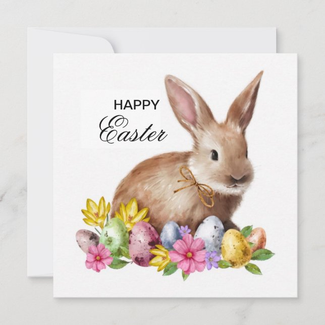 Cartes Pour Fêtes Annuelles Joyeuses Pâques (Devant)