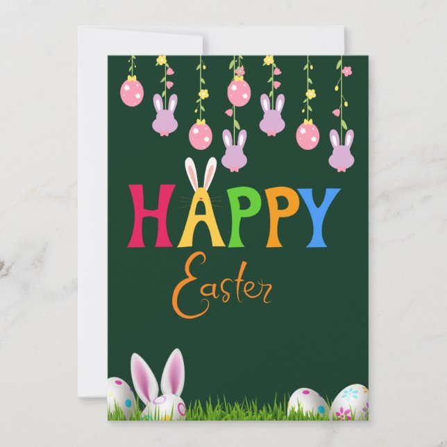 Cartes Pour Fêtes Annuelles Joyeuses Pâques  (Devant)