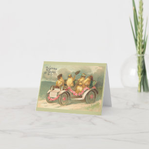 Cartes Pour Fêtes Annuelles Joyeuses Pâques Cute Vintage Easter