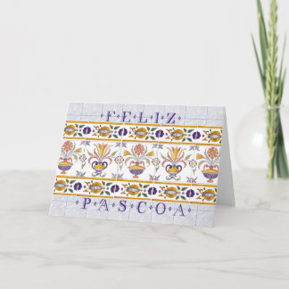 Cartes Pour Fêtes Annuelles Joyeuses Pâques dans le Portugais